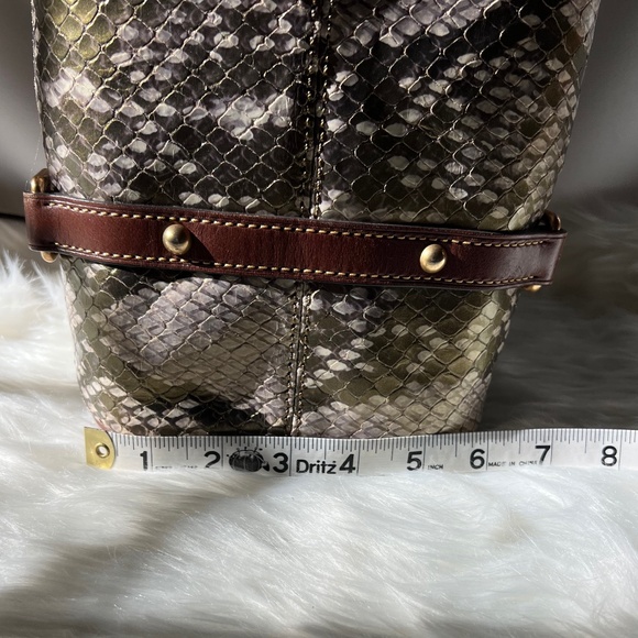 Dooney & Bourke Python Embossed Florentine Satchel - Picture 9 of 10